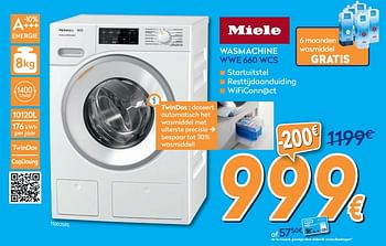 Promoties Miele wasmachine wwe 660 wcs - Miele - Geldig van 25/09/2019 tot 29/10/2019 bij Krefel
