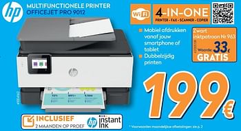 Promoties Hp multifunctionele printer officejet pro 9012 - HP - Geldig van 25/09/2019 tot 29/10/2019 bij Krefel