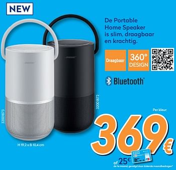 Promoties Bose portable home speaker - Bose - Geldig van 25/09/2019 tot 29/10/2019 bij Krefel