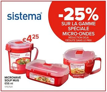 Promoties Microwave soup mug - Sistema - Geldig van 27/09/2019 tot 21/10/2019 bij Euro Shop