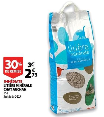 Promotion Auchan Ronq Litiere Minerale Chat Auchan Produit Maison Auchan Ronq Animaux Accessoires Valide Jusqua 4 Promobutler