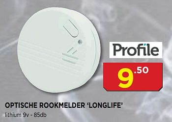 Promoties Optische rookmelder longlife - Profile - Geldig van 01/10/2019 tot 20/10/2019 bij Bouwcenter Frans Vlaeminck