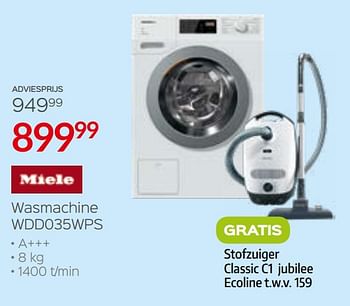 Promoties Miele wasmachine wdd035wps - Miele - Geldig van 27/09/2019 tot 31/10/2019 bij ShopWillems