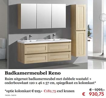 Promoties Badkamermeubel reno - Allibert - Geldig van 27/09/2019 tot 17/11/2019 bij Multi Bazar