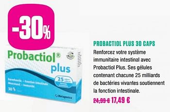 Promotions Probactiol plus 30 caps - Probactiol - Valide de 01/10/2019 à 30/11/2019 chez Medi-Market