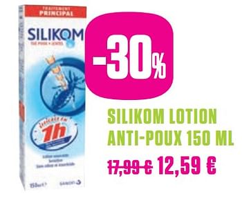 Promotions Silikom lotion anti-poux - Silikom - Valide de 01/10/2019 à 30/11/2019 chez Medi-Market
