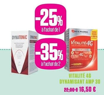 Promotions Vitalité 4g dynamisant amp - Forte pharma - Valide de 01/10/2019 à 30/11/2019 chez Medi-Market