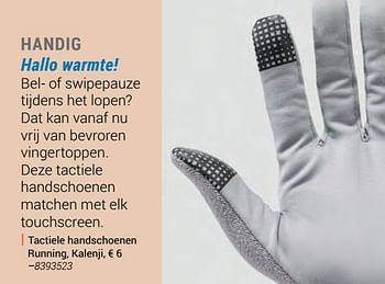 Promoties Tactiele handschoenen running, kalenji - Kalenji - Geldig van 23/09/2019 tot 29/02/2020 bij Decathlon