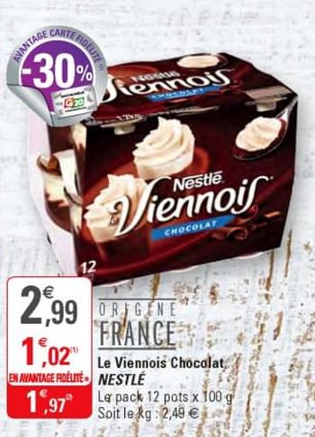 Promoties Le viennois chocolat nestlé - Nestlé - Geldig van 25/09/2019 tot 06/10/2019 bij G20