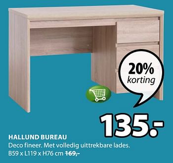 Promoties Hallund bureau - Huismerk - Jysk - Geldig van 30/09/2019 tot 13/10/2019 bij Jysk