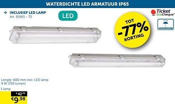 Promoties Waterdichte led armatuur ip65 1 lamp - Huismerk - Zelfbouwmarkt - Geldig van 08/10/2019 tot 04/11/2019 bij Zelfbouwmarkt