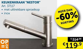 Promoties Keukenkraan nestor - Huismerk - Zelfbouwmarkt - Geldig van 08/10/2019 tot 04/11/2019 bij Zelfbouwmarkt