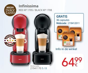 Promoties Nestlé infinissima red kp 1705 - black kp 1708 - Nestlé - Geldig van 01/10/2019 tot 28/10/2019 bij Eldi