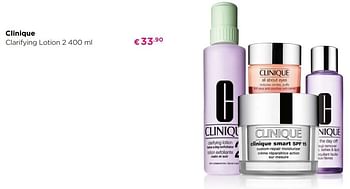 Promoties Clinique clarifying lotion 2 - CLINIQUE - Geldig van 30/09/2019 tot 27/10/2019 bij ICI PARIS XL