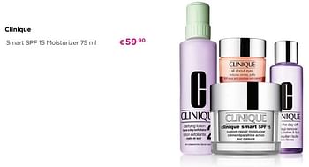 Promoties Clinique smart spf 15 moisturizer - CLINIQUE - Geldig van 30/09/2019 tot 27/10/2019 bij ICI PARIS XL