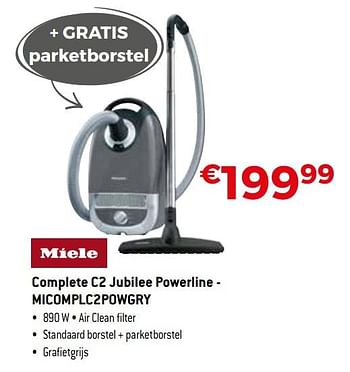 Promoties Miele complete c2 jubilee powerline - micomplc2powgry - Miele - Geldig van 01/10/2019 tot 31/10/2019 bij Exellent