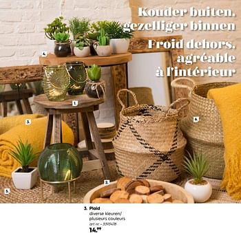 Promoties Plaid - Huismerk - Blokker - Geldig van 30/09/2019 tot 27/10/2019 bij Blokker