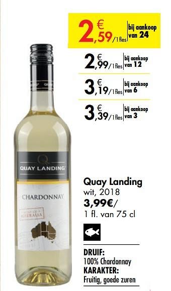 Promotions Quay landing wit - Vins blancs - Valide de 26/09/2019 à 22/10/2019 chez Carrefour