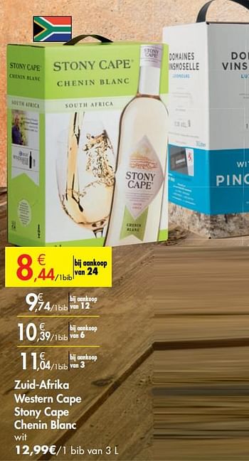 Promoties Zuid-afrika western cape stony cape chenin blanc wit - Witte wijnen - Geldig van 26/09/2019 tot 22/10/2019 bij Carrefour