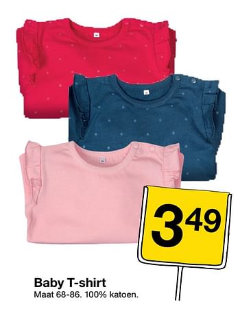 Promoties Baby t-shirt - Huismerk - Zeeman  - Geldig van 28/09/2019 tot 11/10/2019 bij Zeeman