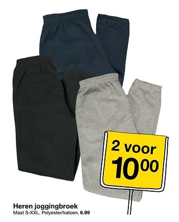 Promoties Heren joggingbroek - Huismerk - Zeeman  - Geldig van 28/09/2019 tot 11/10/2019 bij Zeeman