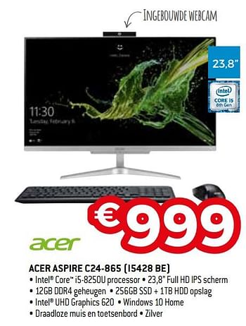 Promotions Acer aspire c24-865 i5428 be - Acer - Valide de 01/10/2019 à 31/10/2019 chez Exellent