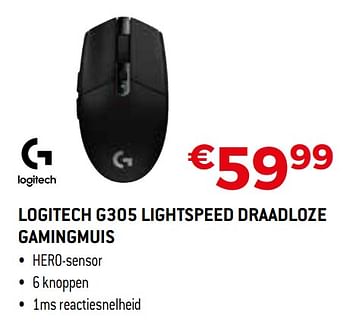 Promoties Logitech g305 lightspeed draadloze gamingmuis - Logitech - Geldig van 01/10/2019 tot 31/10/2019 bij Exellent