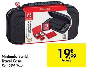 Promoties Nintendo switch travel case - Nintendo - Geldig van 02/10/2019 tot 14/10/2019 bij Carrefour