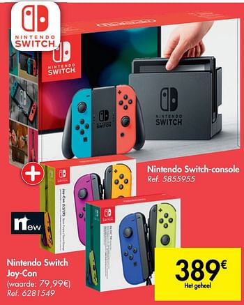 Promotions Nintendo switchconsole + nintendo switch joy-con - Nintendo - Valide de 02/10/2019 à 14/10/2019 chez Carrefour
