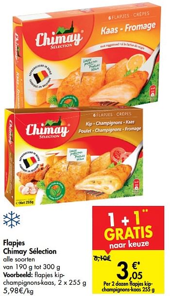 Promoties Flapjes chimay sélection fl apjes kipchampignons-kaas - Chimay - Geldig van 02/10/2019 tot 14/10/2019 bij Carrefour