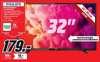 Promotions Philips 32phs4503-12 32`` full led lcd tv - Philips - Valide de 04/10/2019 à 13/10/2019 chez Media Markt