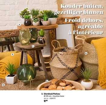 Promoties Dienblad-plateau - Huismerk - Blokker - Geldig van 30/09/2019 tot 27/10/2019 bij Blokker