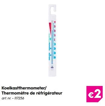 Promotions Koelkastthermometer- thermomètre de réfrigérateur - Produit maison - Blokker - Valide de 30/09/2019 à 27/10/2019 chez Blokker