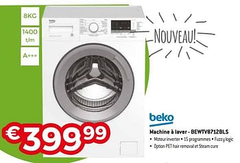 Promotions Beko machine à laver - bewtv8712bls - Beko - Valide de 01/10/2019 à 31/10/2019 chez Exellent