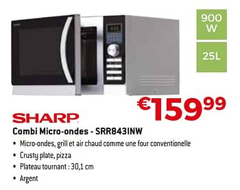 Promotions Sharp combi micro-ondes - srr843inw - Sharp - Valide de 01/10/2019 à 31/10/2019 chez Exellent