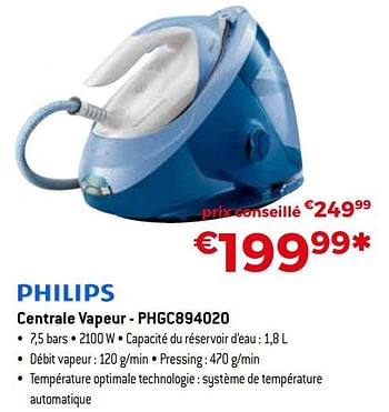 Promoties Philips centrale vapeur - phgc894020 - Philips - Geldig van 01/10/2019 tot 31/10/2019 bij Exellent