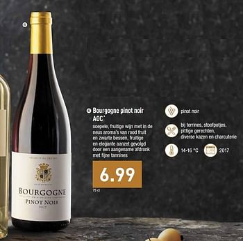 Promotions Bourgogne pinot noir aoc - Vins rouges - Valide de 07/10/2019 à 12/10/2019 chez Aldi