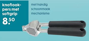 Promoties Knoflook pers met softgrip - Huismerk - Hema - Geldig van 02/10/2019 tot 15/10/2019 bij Hema