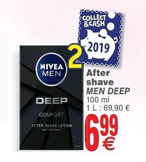 Promoties After shave men deep - Nivea - Geldig van 08/10/2019 tot 14/10/2019 bij Cora