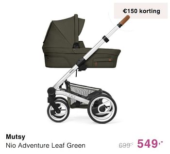 Promoties Mutsy nio adventure leaf green - Mutsy - Geldig van 06/10/2019 tot 12/10/2019 bij Baby & Tiener Megastore