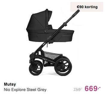 Promoties Mutsy nio explore steel grey - Mutsy - Geldig van 06/10/2019 tot 12/10/2019 bij Baby & Tiener Megastore