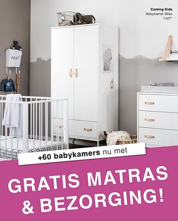 Promotions Coming kids babykamer bliss - Coming Kids - Valide de 06/10/2019 à 12/10/2019 chez Baby & Tiener Megastore