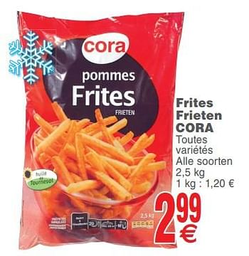 Promoties Frites frieten cora - Huismerk - Cora - Geldig van 08/10/2019 tot 14/10/2019 bij Cora