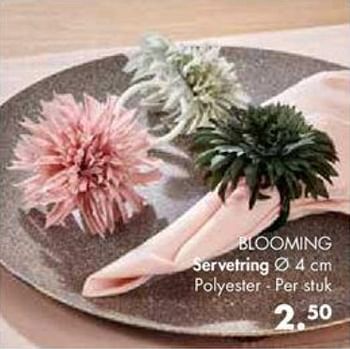 Promoties Blooming servetring - Huismerk - Casa - Geldig van 30/09/2019 tot 27/10/2019 bij Casa