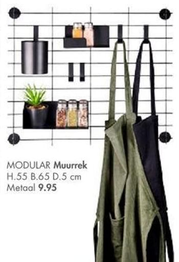Promotions Modular muurrek metaal - Produit maison - Casa - Valide de 30/09/2019 à 27/10/2019 chez Casa