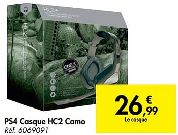 Promotions Ps4 casque hc2 camo - Gioteck - Valide de 02/10/2019 à 14/10/2019 chez Carrefour