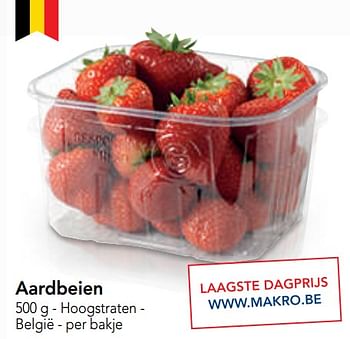 Promoties Aardbeien - Huismerk - Makro - Geldig van 09/10/2019 tot 22/10/2019 bij Makro
