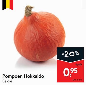 Promoties Pompoen hokkaido - Huismerk - Makro - Geldig van 09/10/2019 tot 22/10/2019 bij Makro
