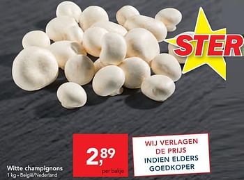 Promoties Witte champignons - Huismerk - Makro - Geldig van 09/10/2019 tot 22/10/2019 bij Makro