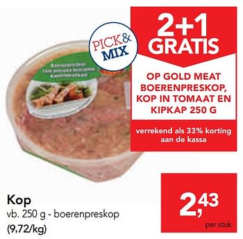 Promoties Kop boerenpreskop - Gold Meat - Geldig van 09/10/2019 tot 22/10/2019 bij Makro